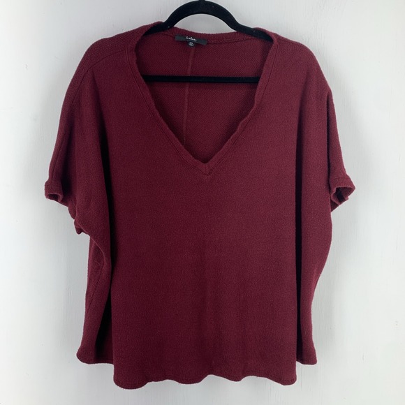 Lulus Sweaters - Lulus Womens XL Boho Relaxed Short Sleeve Dolman Oversized Sweater Top Slouchy
